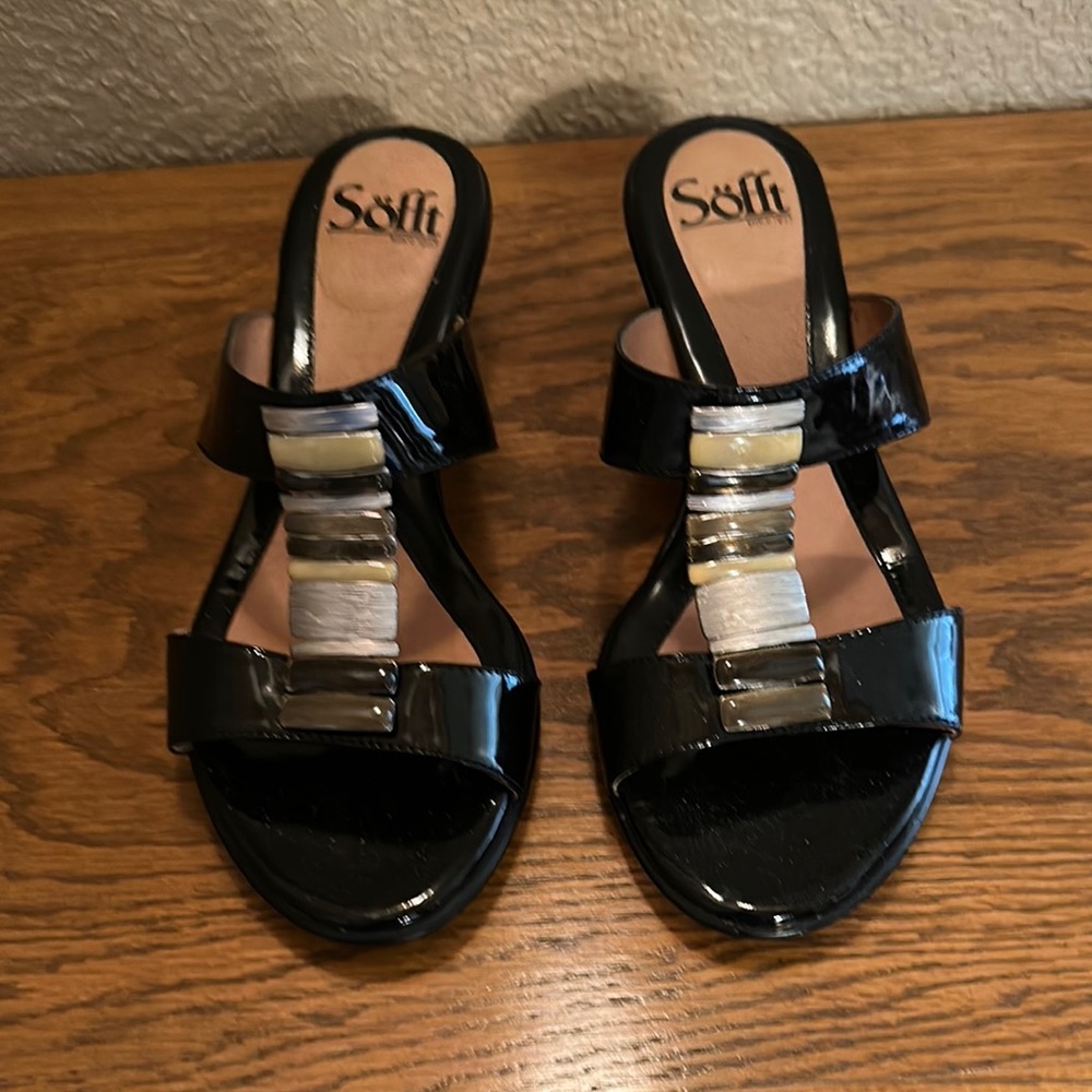 Black and Silver Women's Sandals